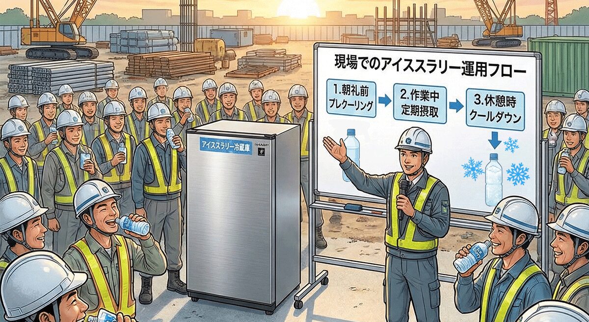 現場でのアイススラリー運用フロー