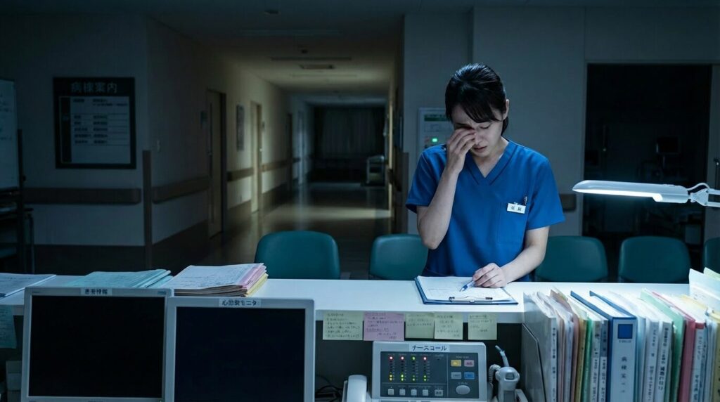 夜間のナースステーション