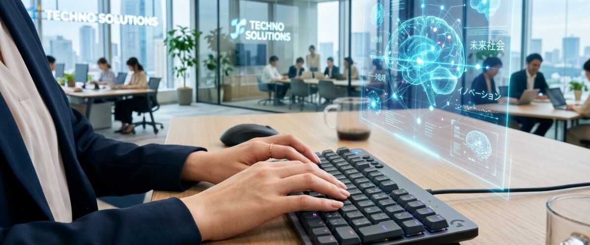 生成AI（Copilot）と人間のショートカット操作の相乗効果を表現したイメージ