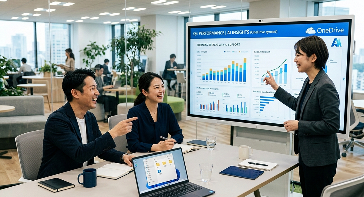 クラウド活用による業務プロセス変革を実現し、専門家のサポートを受けている企業のイメージ